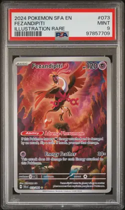 2024 POKEMON SFA EN-SHROUDED FABLE ILLUSTRATION RARE #073 FEZANDIPITI PSA 9 - Image 1