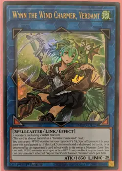 YuGiOh Wynn the Wind Charmer, Verdant Ultra Rare 1st Edition MP20-EN124 - Image 1