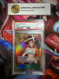 2023 One Piece OP02 NAMI Alternate Art #036 SR PSA 10 GEM MINT - Image 1