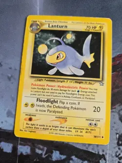 Chinchou 55/111 Lanturn 38/111 Neo Genesis Vintage Lot of 2 MP Pokemon Cards - Image 4