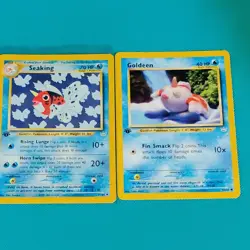 Pokemon card lot 1st Edition SEAKING 37/64 2000 NEO REVELATION Goldeen - Image 1