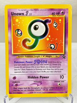 Unown [J] 38/53 WOTC Black Star Promo Pokemon Card - Moderately Played / HP - Image 1