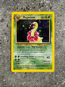 Pokemon TCG Cards Meganium 11/111 Neo Genesis Holo Rare EXC-NM - Image 1