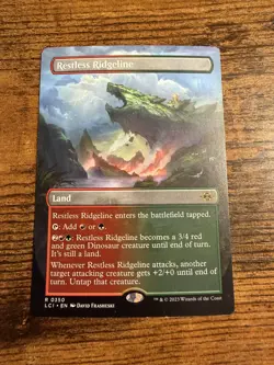 MTG Magic The Gathering BORDERLESS Restless Ridgeline - Image 1