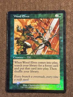 Wood Elves FOIL, 7th Edition MTG Magic the Gathering Premodern - Image 1