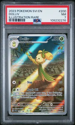 2023 POKEMON SVI EN-SCARLET & VIOLET ILLUSTRATION RARE #200 DOLLIV PSA 7 - Image 1