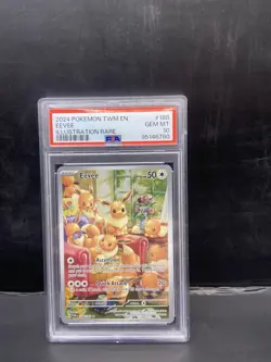 2024 Twilight Masquerade Illustration Rare S&V #188 Eevee PSA 10! - Image 1