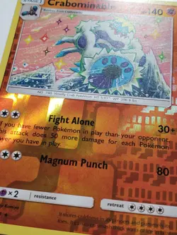 REVERSE Crabominable 105/214 VLP/NM Unbroken Bonds Pokemon Card Tomokazu Komiya - Image 2