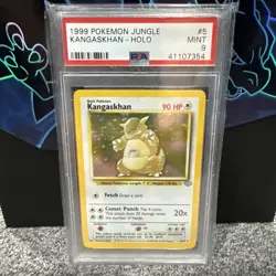PSA 9 Mint 1999 Pokemon Flareon #3, Clefaible #1, Kangaskhan #5 Jungle Trio Set - Image 3