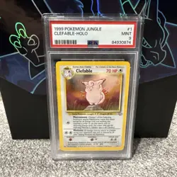 PSA 9 Mint 1999 Pokemon Flareon #3, Clefaible #1, Kangaskhan #5 Jungle Trio Set - Image 5
