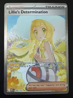 Pokemon TCG Lillie's Determination Mega Evolution 184/132 SAR NM - Image 2