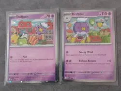 Drifloon 005 and Drifblim 006 MEGA EVOLUTION BLACK STAR PROMO Pokemon TCG M NM - Image 1