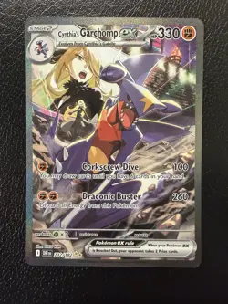 Pokemon Cynthia's Garchomp EX 232/182 Full Art Secret Rare Holo NM - Image 1