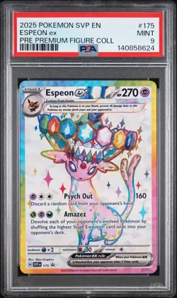 2025 POKEMON SVP PROMO PRE PREMIUM FIGURE COLLECTION #175 ESPEON EX PSA 9 - Image 1