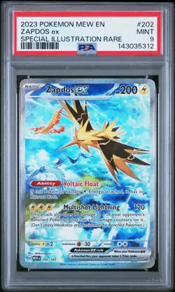 2023 POKEMON MEW EN-151 SPECIAL ILLUSTRATION RARE #202 ZAPDOS EX PSA 9 - Image 1