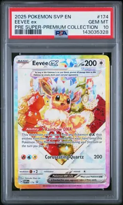 2025 POKEMON SVP PROMO PRE SUPER-PREMIUM COLLECTION #174 EEVEE EX PSA 10 - Image 1