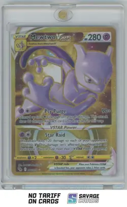 2022 Pokemon Go Secret Full Art Mewtwo VSTAR #086/078 - Image 1
