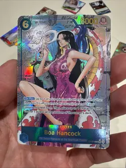 One Piece CCG Boa Hancock Alternate Art Manga, OP07-051 English Custom Card - Image 1