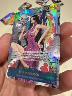 One Piece CCG Boa Hancock Alternate Art Manga, OP07-051 English Custom Card - Image 3