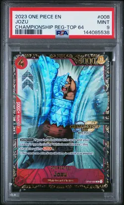 2023 ONE PIECE PROMOS CHAMPIONSHIP REGIONAL-TOP 64 #008 JOZU PSA 9 - Image 1