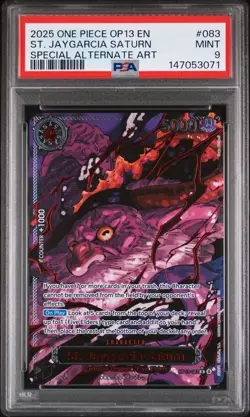 2025 ONE PIECE CARRYING ON HIS WILL SPECIAL ALT ART ST. JAYGARCIA SATURN PSA 9 - Image 1