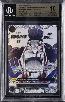 2025 ONE PIECE THE BEST PREMIUM BOOSTER VOL.2 ALT ART R MY ERA.. BEGINS!! BGS 10 - Image 1