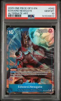2025 ONE PIECE OP13-CARRYING ON HIS WILL ALTERNATE ART EDWARD NEWGATE PSA 10 - Image 1