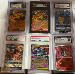 87 Card Pokemon Graded Lot Charizard , Blastoise , Mew Metal , Gengar , Umbreon - Image 1