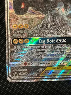 Pokemon Pikachu & Zekrom GX SM168 lp-mp + Tag Team Promo Card Full Art Card - Image 3