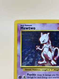 Pokemon Mewtwo Holo Rare Card 010/102 Base Set - Image 3
