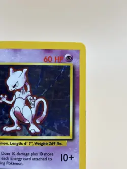 Pokemon Mewtwo Holo Rare Card 010/102 Base Set - Image 4