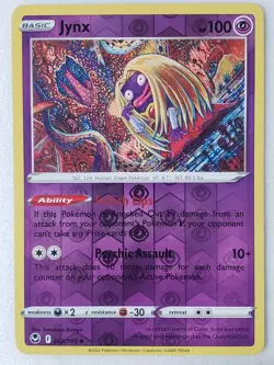 REVERSE HOLO Jynx 062/195 VLP - Silver Tempest Pokemon Card Tomokazu Komiya - Image 1