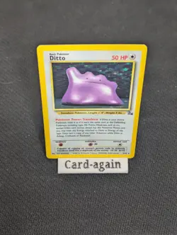 Pokemon TCG Ditto Fossil Unlimited Holo Rare Card 3/62 - LP - Image 1