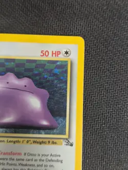 Pokemon TCG Ditto Fossil Unlimited Holo Rare Card 3/62 - LP - Image 5