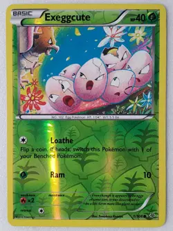 REVERSE HOLO Exeggcute 1/108 VLP/NM Roaring Skies Pokemon Card Tomokazu Komiya - Image 1