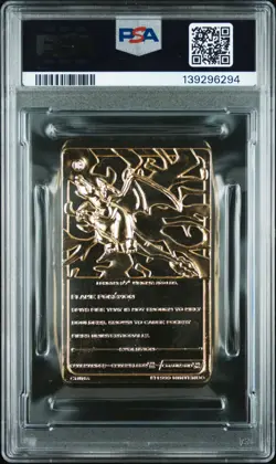 1999 BURGER KING POKEMON GOLD CARDS CHARIZARD PSA 7 - Image 2