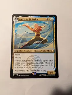 x1 Aang, Swift Savior // Aang and La, Ocean's Fury TLA Avatar MTG 204 M/NM 1x - Image 1