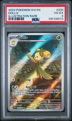 2023 POKEMON SVI EN-SCARLET & VIOLET ILLUSTRATION RARE #200 DOLLIV PSA 4 - Image 1