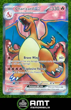 Charizard ex 2023 Pokemon Scarlet & Violet 151 #183/165 Mew English Ultra Rare - Image 1