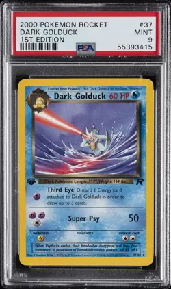 2000 POKEMON ROCKET 1ST EDITION #37 DARK GOLDUCK PSA 9 - Image 1