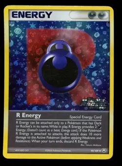 2004 POKEMON EX TEAM ROCKET RETURNS R ENERGY 95/109 REVERSE STAMPED HOLO - Image 1