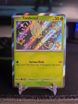 Pokemon Toedscool - Shiny Rare SV: Paldean Fates 105/091 NM - Image 1