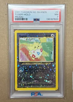 2001 POKEMON SOUTHERN ISLANDS PROMO #4 TOGEPI-HOLO PSA 7 - Image 1