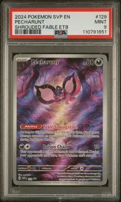 2024 POKEMON SVP EN-SV BLACK STAR PROMO #129 PECHARUNT PSA 9 - Image 1