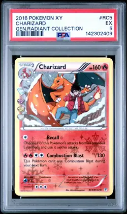 2016 POKEMON XY GENERATIONS RADIANT COLLECTION #RC5 CHARIZARD PSA 5 - Image 1
