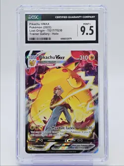 PIKACHU VMAX 2022 POKEMON LOST ORIGIN TRAINER GALLERY TG17/TG30 CGC 9.5 Q0004 - Image 1