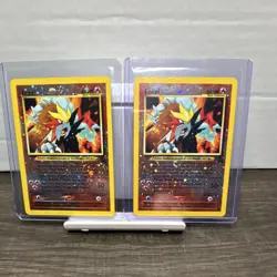 Pokemon Entei Movie 2000 Promo Holo Swirls Cards Lot of 2 Pokemon TCG English - Image 1