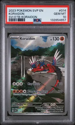2023 POKEMON SVP EN-SV BLACK STAR PROMO #014 KORAIDON PSA 10 - Image 1