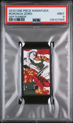 2010 ONE PIECE HANAFUDA SEPTEMBER RORONOA ZORO PSA 9 - Image 1