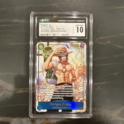 2025 ONE PIECE OP13 PORTGAS D ACE ALTERNATE ART # 119 cgc gem mint 10 - Image 1